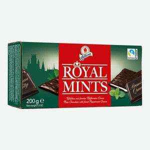 Шоколад темный с кремовой начинкой со вкусом мяты перечной Royal Mints Германия 0.2 кг