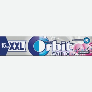 Жевательная резинка Белоснежный Bubblemint XXL Orbit, 0.02 кг