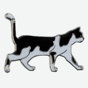 Значок металлический BLUE BUG  Чёрно-белый кот , 26х19мм (Германия)