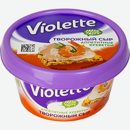 Сыр Творожный Виолетта, С Креветками, 140 Г