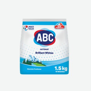 Стиральный порошок ABC Свежесть гор для всех видов белья 1,5 кг