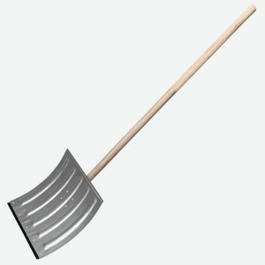Лопата для снега оцинкованная Сибртех 61680 деревянный черенок, 420×370×1370 мм