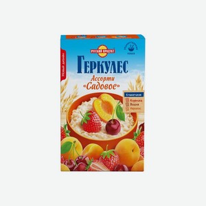 Геркулес Русский продукт Ассорти клубника абрикос вишня 210 г