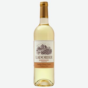 Вино Ладорье Бордо Муаллё, белое полусладкое, 10.5%, 0.75л, Франция