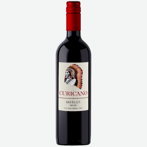 Вино Курикано Мерло, красное сухое, 12.5%, 0.75л, Чили