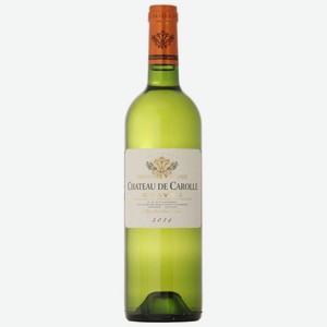 Вино Шато де Кароль Грав, белое сухое, 11.5%, 0.75л, Франция