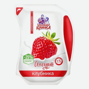 Йогурт питьевой Бабушкина Крынка клубника 1% 800 мл