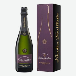 Шампанское Nicolas Feuillatte Reserve Exclusive Demi-Sec белое полусухое в подарочной упаковке, 0.75л Франция