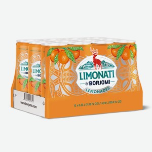 Лимонад Limonati by Borjomi Аджарский мандарин газированный, 330мл х 12 шт Грузия