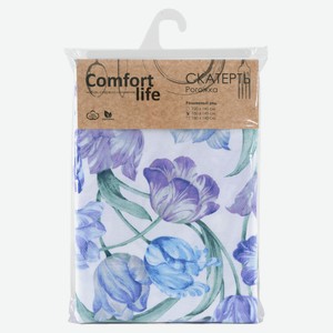 Скатерть Comfort Life Тюльпаны рогожка, 120х145 см