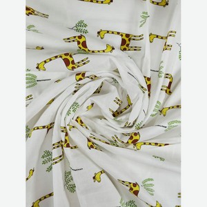 Муслиновая пеленка детская Папитто «Жирафики» 100 х 130 см