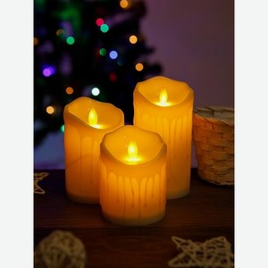 Свеча BABY STYLE декоративная рождественская LED 3 шт