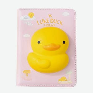 Блокнот со сквишем Михи-Михи уточка I Like Duck формат А5 розовый