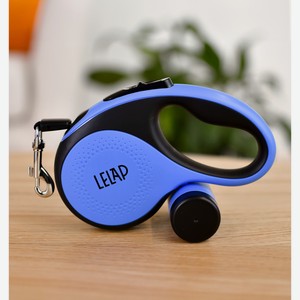 LeLap рулетка-ремень для собак, синяя (30 кг, 5 м)