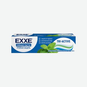 Зубная паста Тройная защита EXXE tri-active, 100г