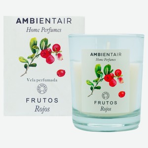 Свеча ароматизированная в стакане AMBIENTAIR Красные фрукты, 1 шт