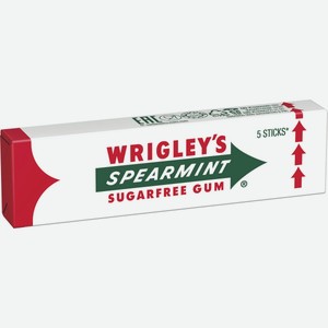 Жевательная резинка свежая мята Wrigley s Spearmint, 0.013 кг