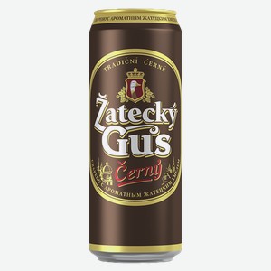 Пиво Zatetcky Gus Cerny темное пастеризованное 3.5% 0.45 л, металлическая банка