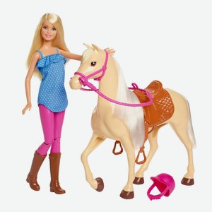 Кукла Barbie и лошадь