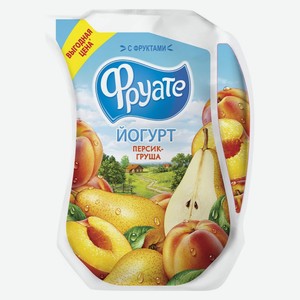 Йогурт 0,95 кг Фруате персик-груша 1,5% м/уп