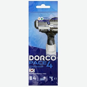 Станок одноразовый Dorco Pace 4 для бритья мужской м/уп