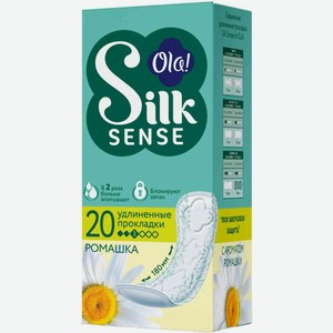 Прокладки ежедневные удлиненные Ola! Solk Sense Ромашка, 20 шт.