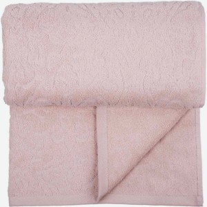 Полотенце махровое с узором цвет: светло-розовый, 70×140 см