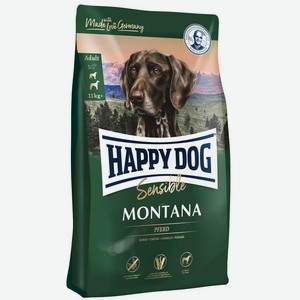 Happy Dog Supreme Montana Монтана для собак средних и крупных пород с кониной 1 кг