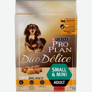 PRO PLAN Duo Delice 2,5кг Для собак мелких пород Говядина Рис