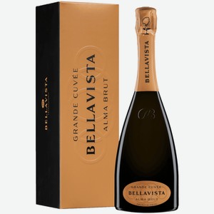 Вино игристое Bellavista Alma Grande Cuvee белое брют 0,75 л в подарочной упаковке