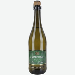 Вино игристое Palestro Lambrusco Emilia белое полусладкое 0,75 л