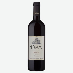 Вино Dava Merlot красное полусладкое Румыния, 0,75