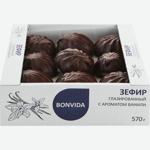 Зефир BONVIDA глазированный с ароматом ванили, Россия, 570 г