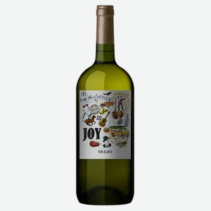 Вино белое Joy Vino Blanco сухое 12%, 1,125л