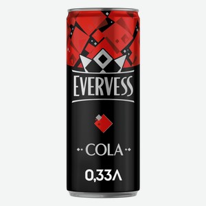 Evervess Cola/Эвервесс Кола газированный напиток 0,33л, банка