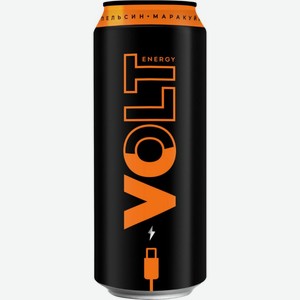 Напиток Volt Energy со вкусом апельсина и маракуйи энергетический газированный