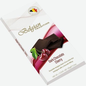 Шоколад Belgian Tradition темный с вишней, 100г