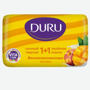 Крем-мыло 80 г DURU 1+1 Манго + Персик б/уп