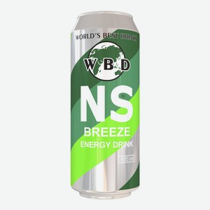 Напиток 0,5л NS Breeze б/а тонизирующий энергетический газированный ж/б