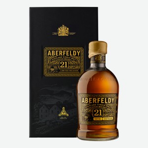 Виски шотландский Aberfeldy 21 год в подарочной упаковке, 0.7л Великобритания