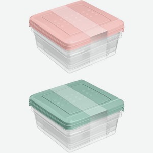 Комплект контейнеров Idi Land для продуктов квадратных 2х0.5л
