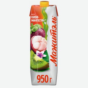 Сывороточно-молочный коктейль Мажитэль с соком и с витаминам со вкусом Киви-Мангостин, 950г