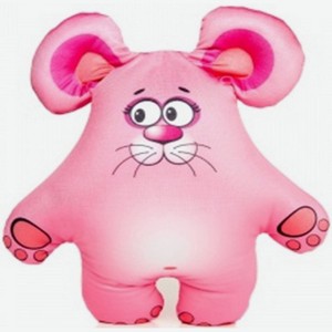 Игрушка-антистресс СмолТойс «Мышонок» 36 см розовая