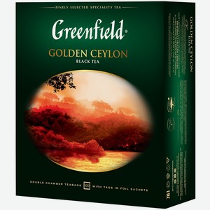 Чай пакетированный Greenfield Golden Ceylon Чёрный 100шт