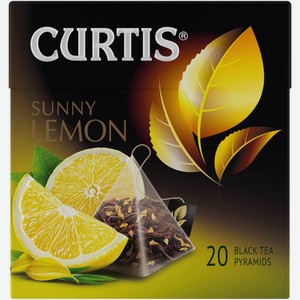 Чай черный Curtis Sunny Lemon, 20 пирамидок