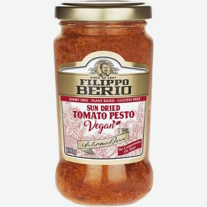 Песто Filippo Berio Vegan с вялеными томатами, 190г