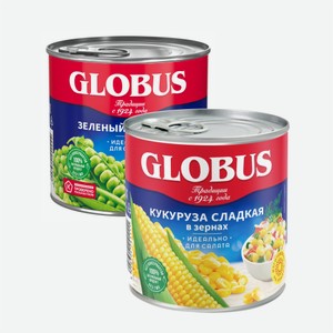 Горошек/Кукуруза GLOBUS 425мл