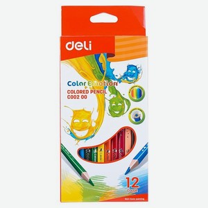 Карандаши цветные Deli Color Emotion 12цветов 458037