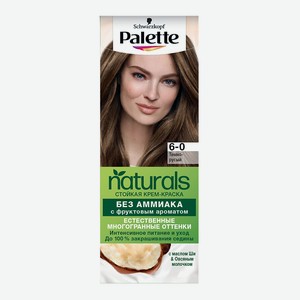 Краска для волос Palette Naturia тон 6-0, Темно-русый, 50 мл