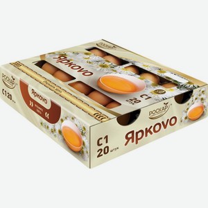 Яйцо куриное Роскар Яркоvо коричневое С1 20шт.